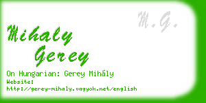 mihaly gerey business card