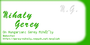 mihaly gerey business card